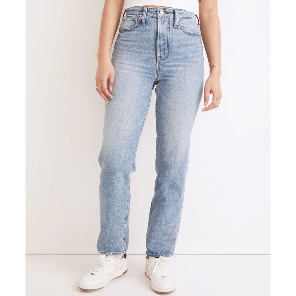NWT Madewell Petite Curvy Perfect Vintage Straight Jean Seyland Wash 33 Petite